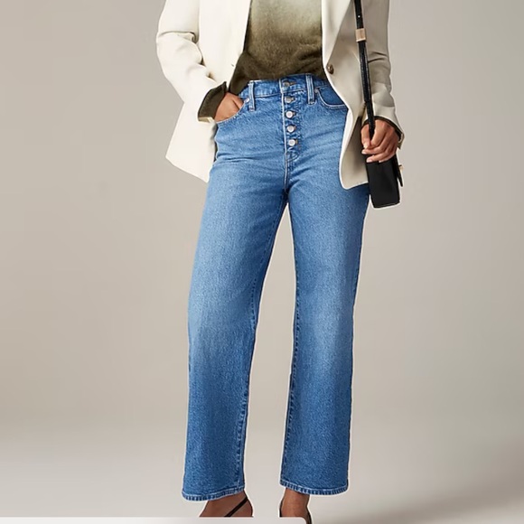 J‎ Crew Slim-wide jean with button-fly Size 30 Pinamount Wash